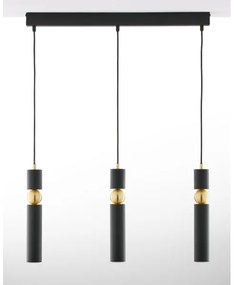 Lustră pe cablu Jupiter 2004 ALAS 3xGU10/10W/230V negru/auriu