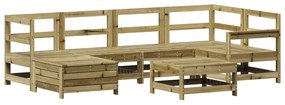 3250951 vidaXL Set canapea de grădină, 7 piese, lemn de pin tratat