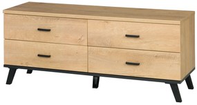 Comodă Juha 7 (stejar lefkas + negru). 1087633