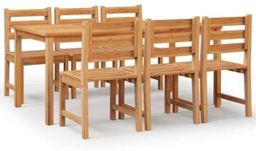 3157189 vidaXL Set mobilier de grădină, 7 piese, lemn masiv de tec