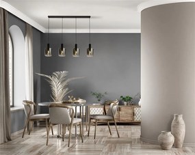 Lustra moderna cu 4 pendule Sweden negru, fumuriu