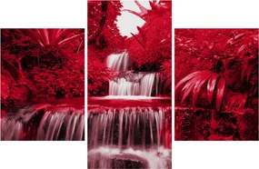 Tablou - Cascade indoneziene în roșu (90x60 cm)