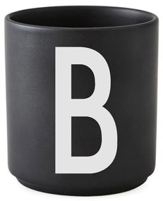 Cană din porțelan Design Letters Alphabet B, 250 ml, negru