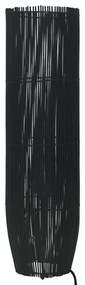 Lampa de podea, negru, 52 cm, rachita, E27 52 cm, Negru, 1, Negru