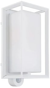 Aplică de exterior cu senzor Globo 31982WS LOGANA 1xE27/60W/230V IP44 alb