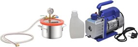 vidaXL Cameră de vid cu pompă cu o singură treaptă, 3,7 L