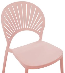 Set 4 buc scaune de sufragerie Ostza (roz). 1081822