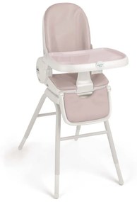 Scaun de Masa 4in1 pentru Bebelusi si Copii, CAM   Original, Inaltime Ajustabila, Varsta 0-14 ani, Pliabil, Centura de Siguranta in 5 Puncte, Depozitare, Rose