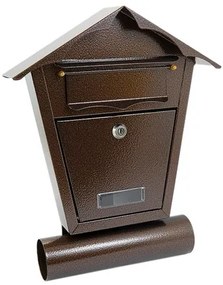 Cutie postala, cu loc pentru ziar, cupru, format B6, 29.5x7.5x37.5 cm, Damech