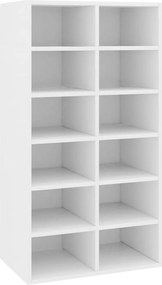 vidaXL Pantofar, alb, 54x34x100,5 cm, lemn compozit