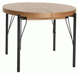 Masa extensibila Inferno stejar/negru L100-300 x l100 x H76