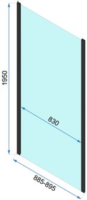 Cabina dus Rapid Slide Crom 100x90cm, Rea