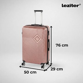 TraveLux Pro valiză mare cu capac dur 76x50x29 cm aur roz