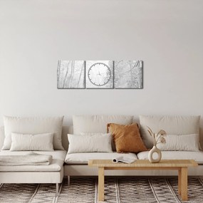 Tablou - Pier de lemn în timpul iernii (cu ceas) (90x30 cm)