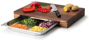 Tocător de bucătărie cu bol 39x27 cm nuc Continenta C4210