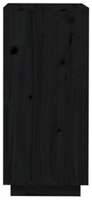 Pantofar, negru, 35x35x80 cm, lemn masiv de pin Negru, 1, Negru