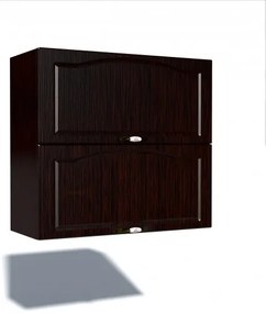 Corp superior 80 cu 2 usi orizontale Zebra MDF mustata wenge