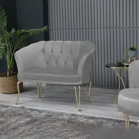 Set canapea Viena 2+1+1Homs textil gri-auriu,30703