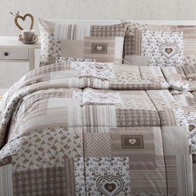Set de vară pernă şi pilotă PATCHWORK bej