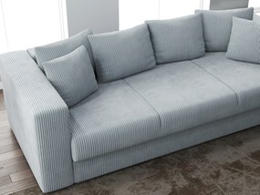 Canapea extensibilă dumonde cu ladă de depozitare si sezut confortabil din spuma high-density, Gloria Zoom Grey 240x100 cm