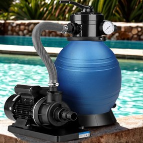 Sistem de filtrare cu nisip pentru piscină AQUA, 10 200 l/h, albastru Jurhan