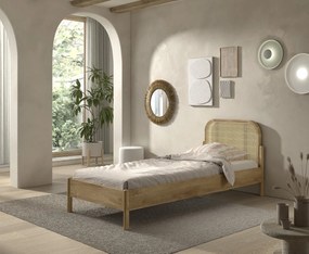 Pat copii pentru camera copil OLIVE 90 X 200 CM STEJAR RATTAN