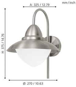 Aplică LED RGBW de exterior Eglo 33583 SIDNEY 1xE27/9W/230V IP44