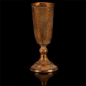 Pot de metal îngust, auriu, 10 x 10 x 30 cm