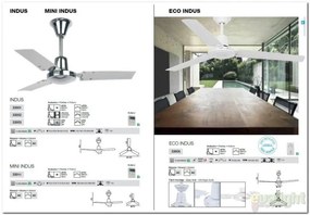 Ventilator modern cu regulator de perete diam.120cm Eco Indus 33005