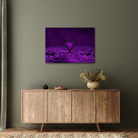 Tablou ci inima violetă (70x50 cm)