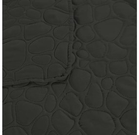 Cuvertura de pat gri inchis cu model STONE Dimensiuni: 200 x 220 cm