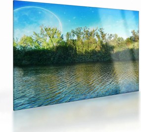 Tablou pe sticlă - lac (70x50 cm)