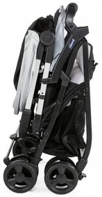 Cărucior de copii pentru gemeni Chicco OHLALA TWIN Silver Cat argintiu