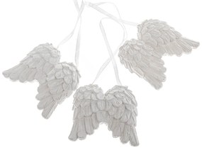 Set de decorațiuni de Crăciun Aripi de înger, 3bucăți, poliresină