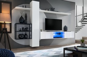 Mobilier living Shelly 27 WS SW M5 (alb mat + alb lucios + negru mat). 1024216