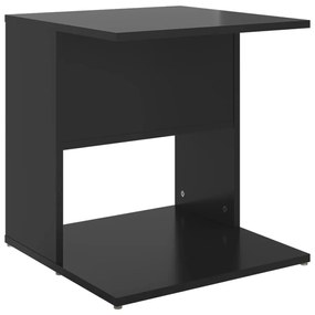 Masa laterala, negru extralucios, 45x45x48 cm, PAL 1, negru foarte lucios