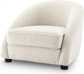 Fotoliu elegant design LUX Cruz, boucle crem 114903 HZ