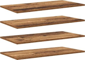 vidaXL Raft pentru cărți 4 pcs Maro 80 x 40 x 1,5 cm Lemn compozit