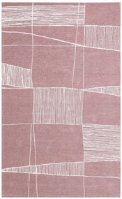 Covor Maze Home PALMA, Roz - Alb, 200 x 135 cm