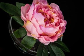 Aranjament floral mic decor festiv design LUX ALZATA PEONY PINK