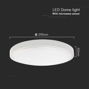 Plafonieră LED cu senzor pentru baie LED/18W/230V 3000K IP44 alb