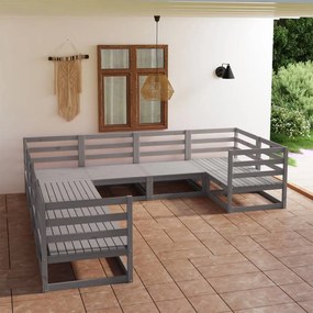 vidaXL Set mobilier de grădină, 8 piese, lemn masiv de pin