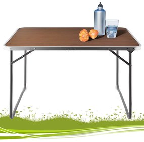 Deuba Masă de camping pliabilă - maro