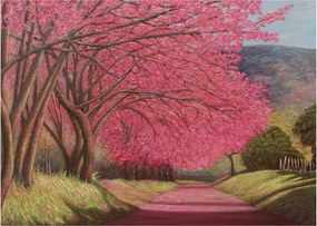Tablou cu copaci înfloriți (70x50 cm)