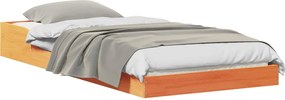 vidaXL Cadru de pat Maroniu cerat 80 x 210 cm Lemn de pin masiv