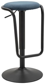 Scaun de bar petrol/negru cu înălțime ajustabilă tapițat (înălțime șezut 61 cm) Destiny – Mauro Ferretti