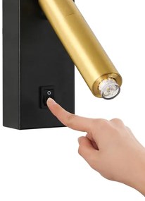 Spot LED de perete Brilagi MAYA 1xG9/7W/230V negru/auriu