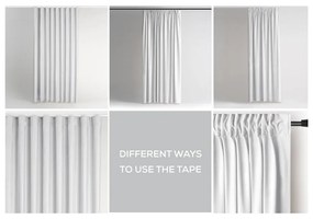 Draperie albă dimout (semi-opacă) din catifea 140x245 cm Pleat – Restilo