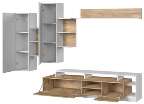 Mobilier living Tess (Alb + stejar mare). 1058539
