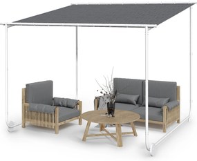 Blumfeldt Nantes, foișor, baldachin, parasolar, 3x3m, poliester, cadru din oțel, UV50+, roți de podea